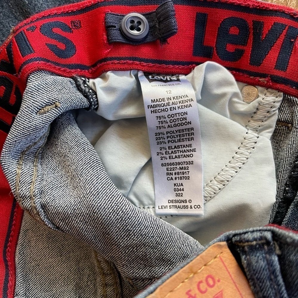 Levi’s youth 511 slim medium rinse jeans boys size 12 - Picture 8 of 10